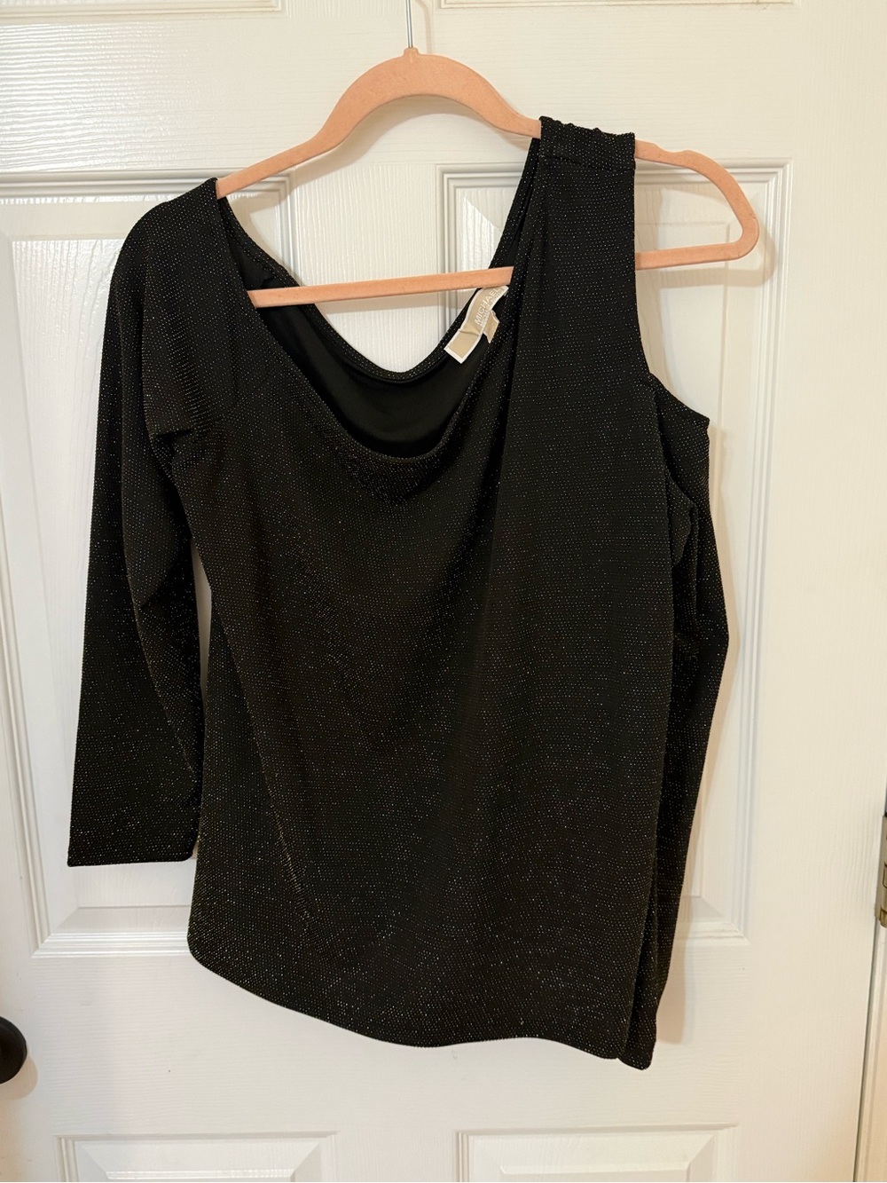 Michael Kors Black One-Shoulder Sparkle Tunic- worn once